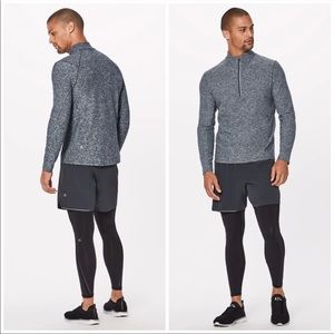 Lululemon Surge Warm Half 1/2 Zip Stretch Rulu Gray Pullover